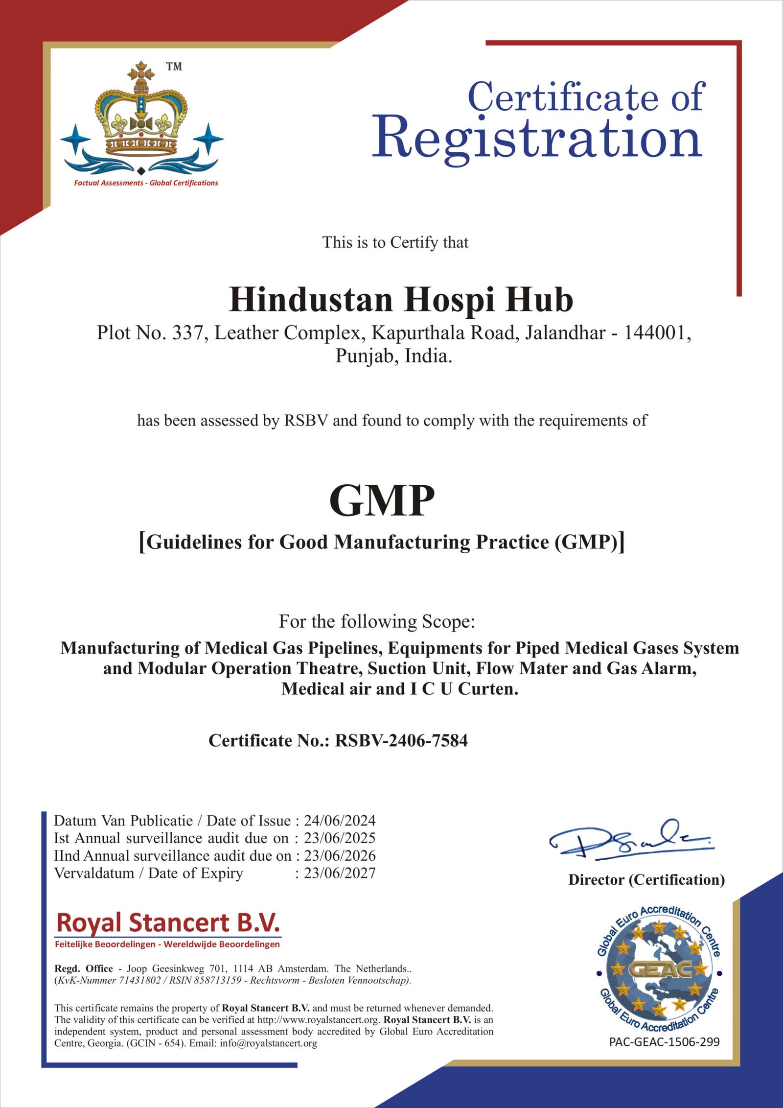 Hindustan Hospi Hub - GMP